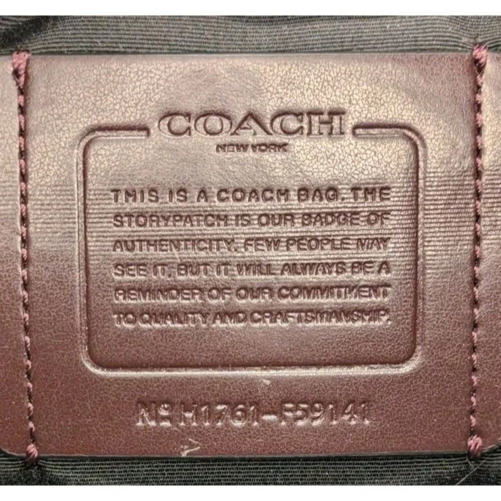 COACH F59141 Metropolitan Crossgrain Brown Leather Briefcase Laptop Bag - READ!